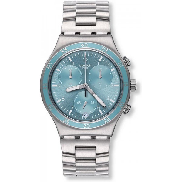 Buy Swatch Unisex Watch Irony Chrono Clear Water YCS589G