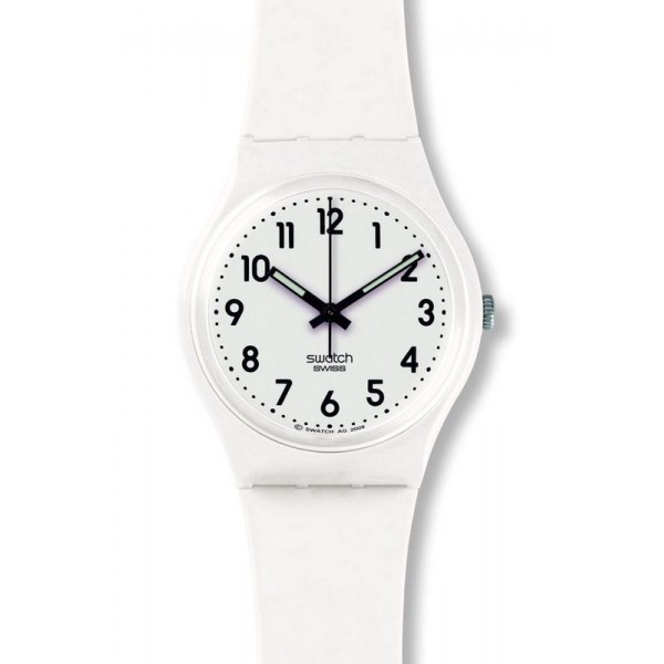 Buy Swatch Unisex Watch Gent Just White Soft GW151O