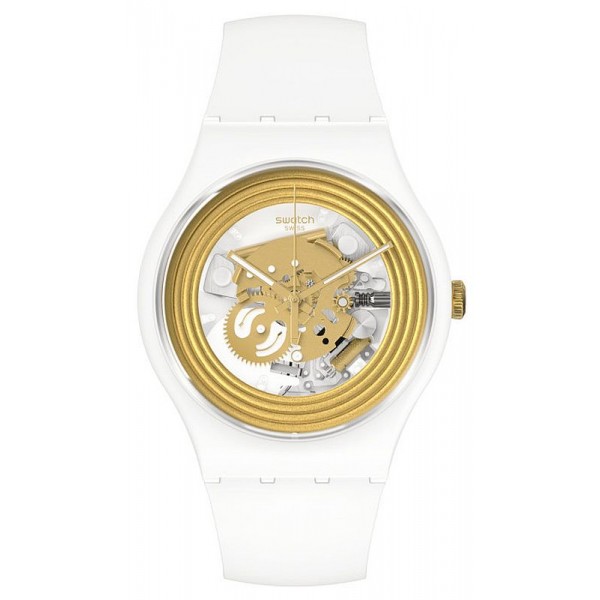 Comprar Reloj Swatch Unisex New Gent Golden Rings White SO29W107