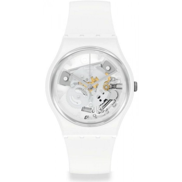 Buy Swatch Unisex Watch Gent Spot Time White SO31W102