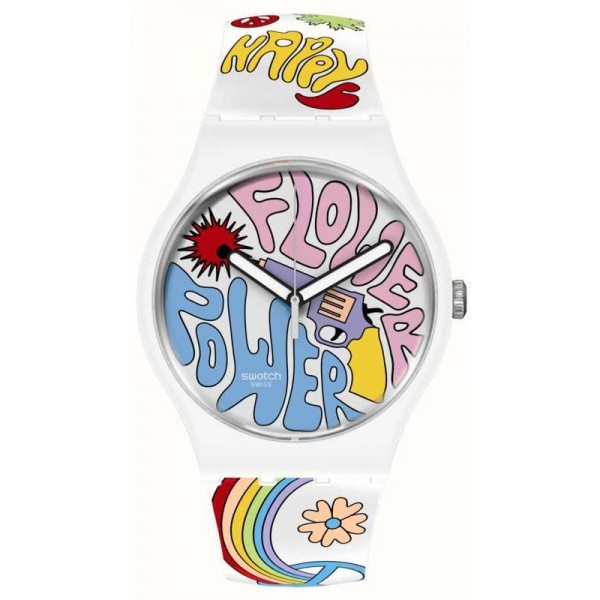 Swatch Womens Watch New Gent Power Of Peace SO32W107 Buy Swatch Womens Watch New Gent Power Of Peace SO32W107