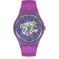 Swatch Unisex Watch New Gent Shimmer Purple SUOM115