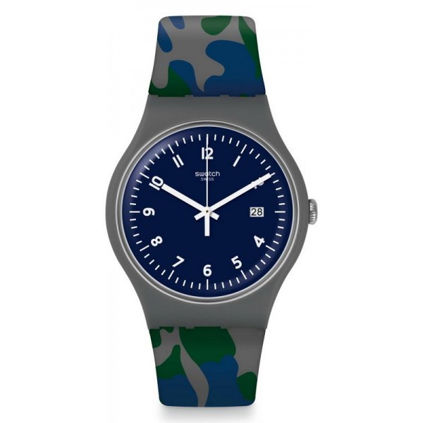 Swatch Unisex Watch New Gent Camougreen SUOM400 Buy Swatch Unisex Watch New Gent Camougreen SUOM400