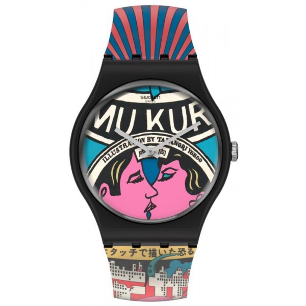 Acheter Montre Swatch MoMA The City and Design, The Wonders of Life on Earth, Isamu Kurita by Tadanori Yokoo SUOZ334