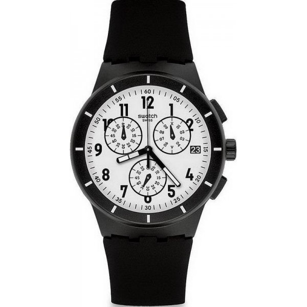 Comprar Reloj Swatch Unisex Chrono Plastic Twice Again Black SUSB401