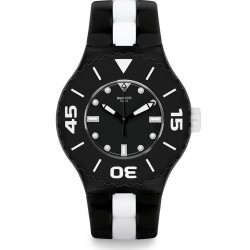 Swatch Men's Watch Scuba Libre B&W Deep SUUB102