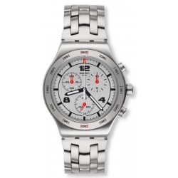 Swatch Unisex Watch Irony Chrono Silver Again YVS447G